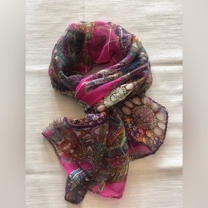 Beautiful multi colored sheer scarf
